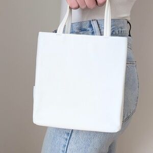 Alexander Wang White Leather Mini Shopper Tote Bag